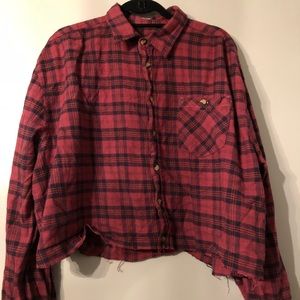 Urban Outfitters Urban Renewal Cropped Flannel